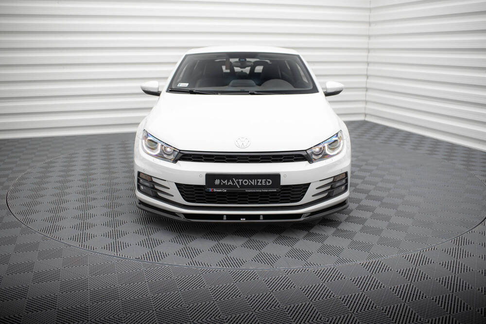 Voorspoiler V.1 Volkswagen Scirocco FL Maxton Glans Zwart