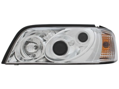 Faros Mercedes W202 xenon look cromo