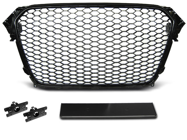 Grille Audi A4 B8 Facelift (2012-2015) RS Design Piano Black Emb