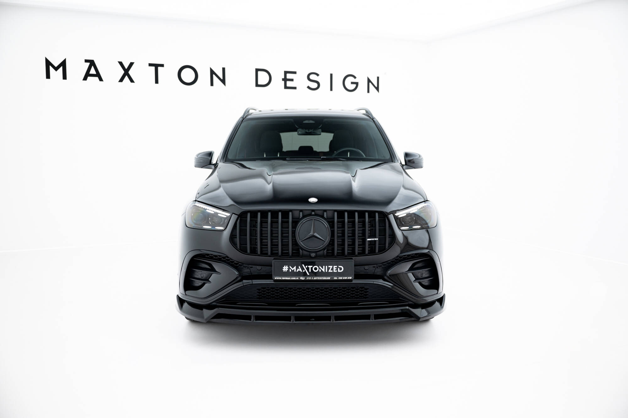 Voorspoiler Mercedes-AMG GLE 53 / AMG-Line SUV / Coupe W167 Facelift / C167 Facelift Maxton Glanzend zwart