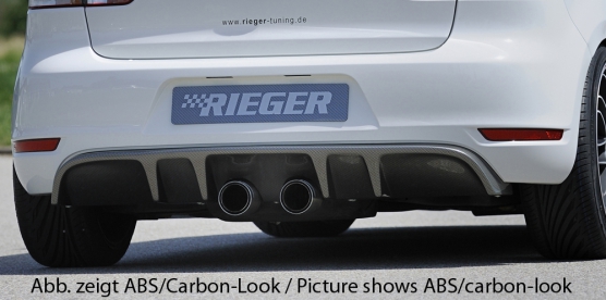Diffuser Volkswagen Golf 6 GTI GTD Rieger Glans Zwart