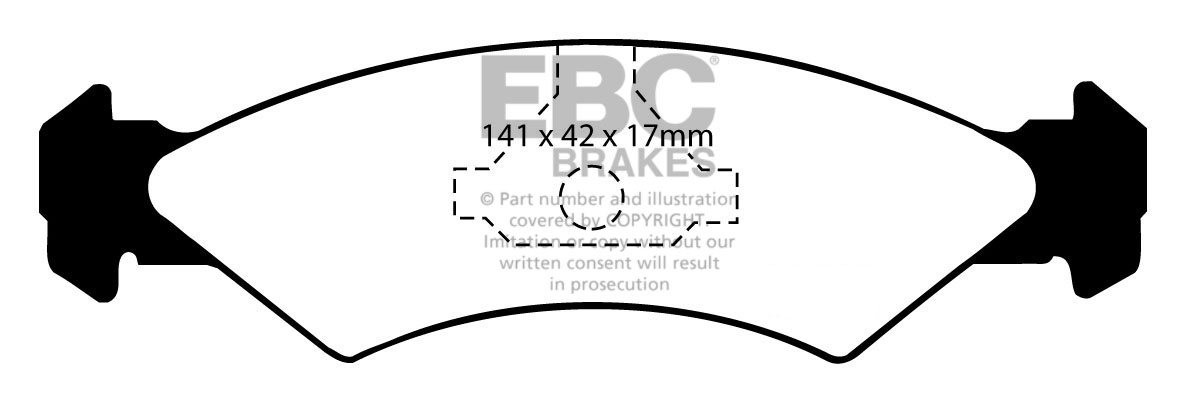 EBC Brakes FORD BEDRIJFSWAGEN Fiesta 1.6 D 83-88 Remblokken voor