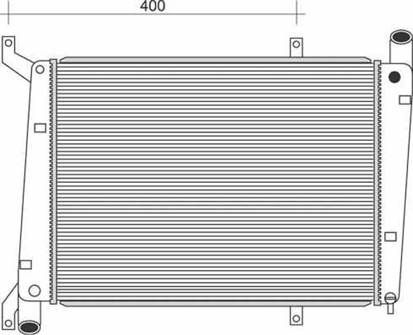 Radiator VOLVO S/V40 99-00 440x330x26 1.9TDI 70KW +/-AC