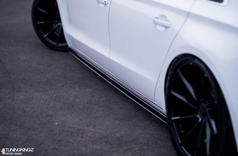ZijSkirts Diffusers Audi A8 D4 Glanzend Zwart