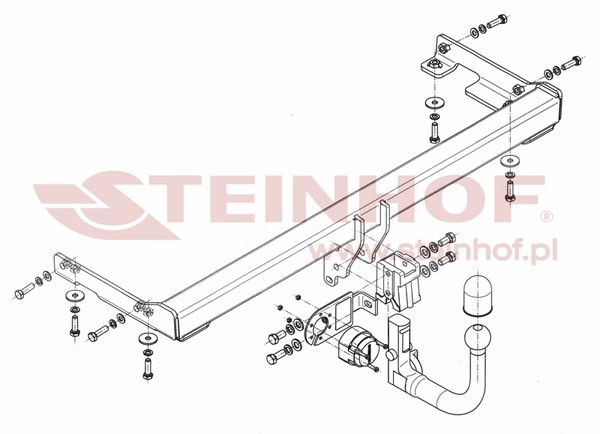 Trekhaak Mitsubishi Galant 4/5D (EA,2/5/6W) 1997-2004