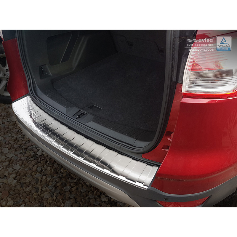 RVS Achterbumperprotector  Ford Kuga II 2013-2019 'Ribs' (Lange versie)