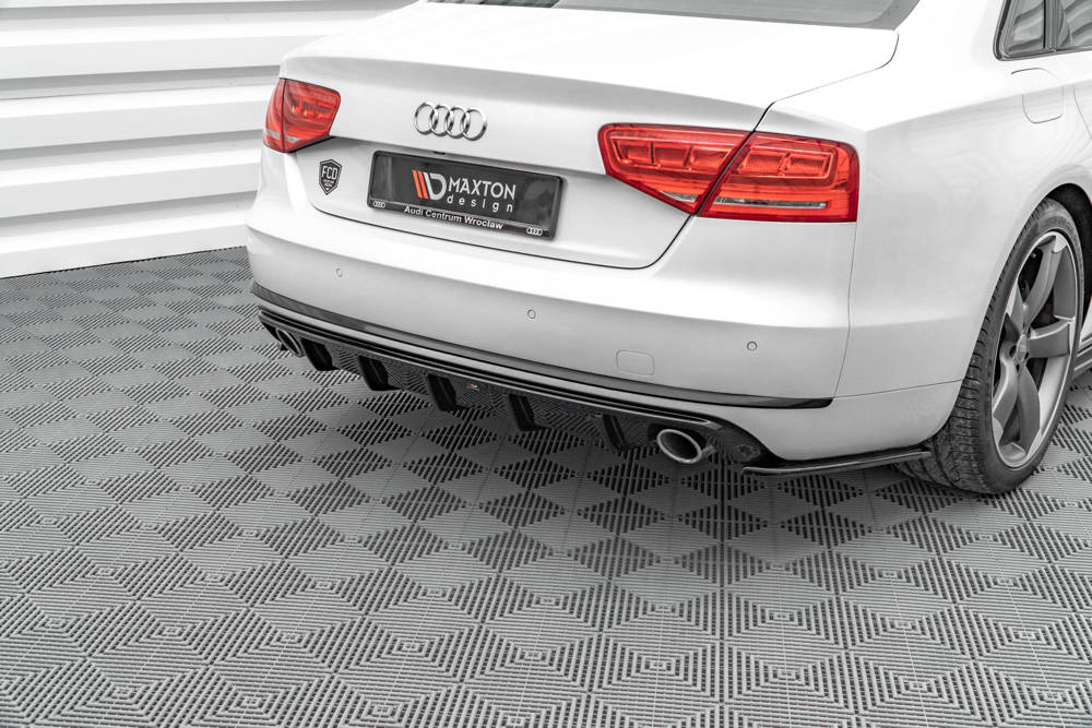 Achter Diffusor Audi A8 D4 Maxton Glans Zwart