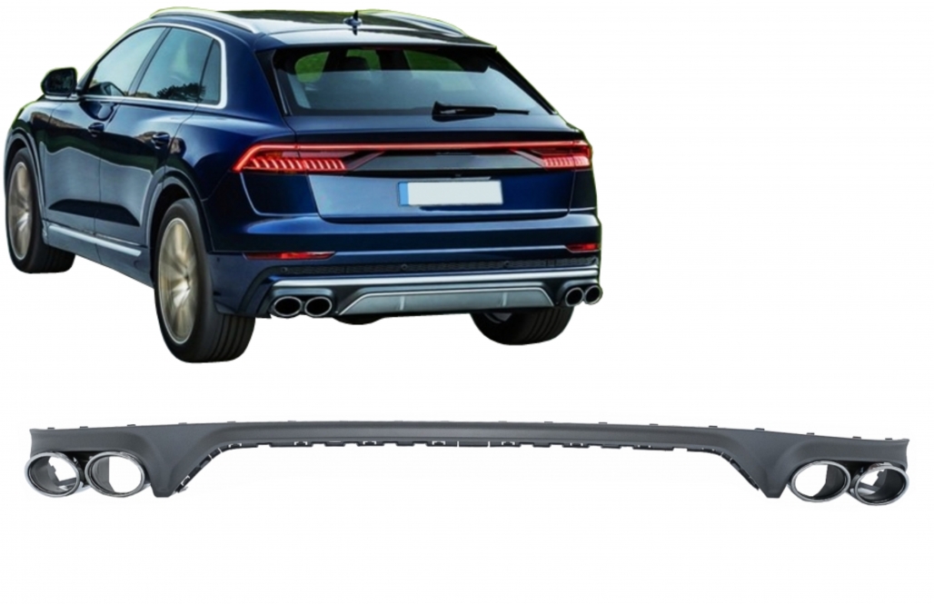 Audi SQ8 Diffuser S-Line zilvere sierstukken