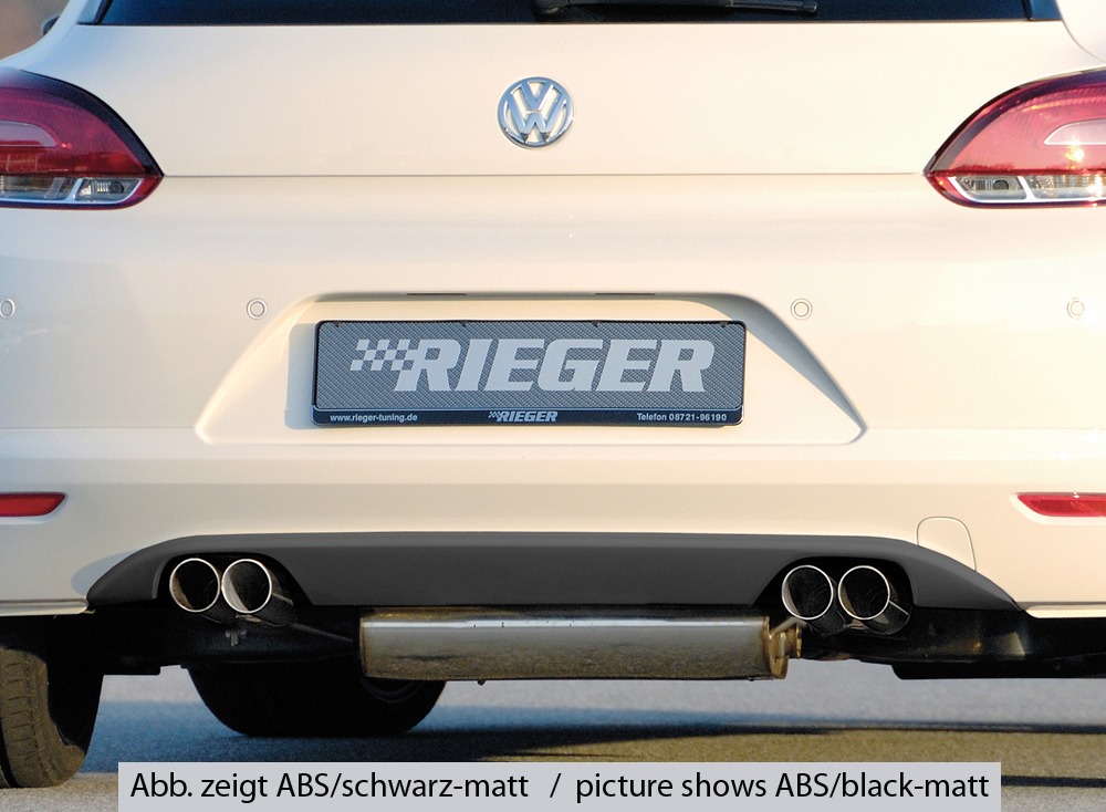 Diffuser Volkswagen Scirocco Rieger Glans Zwart