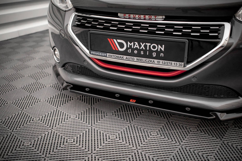 Voorspoiler V.2 Peugeot 208 GTi Maxton Glans Zwart