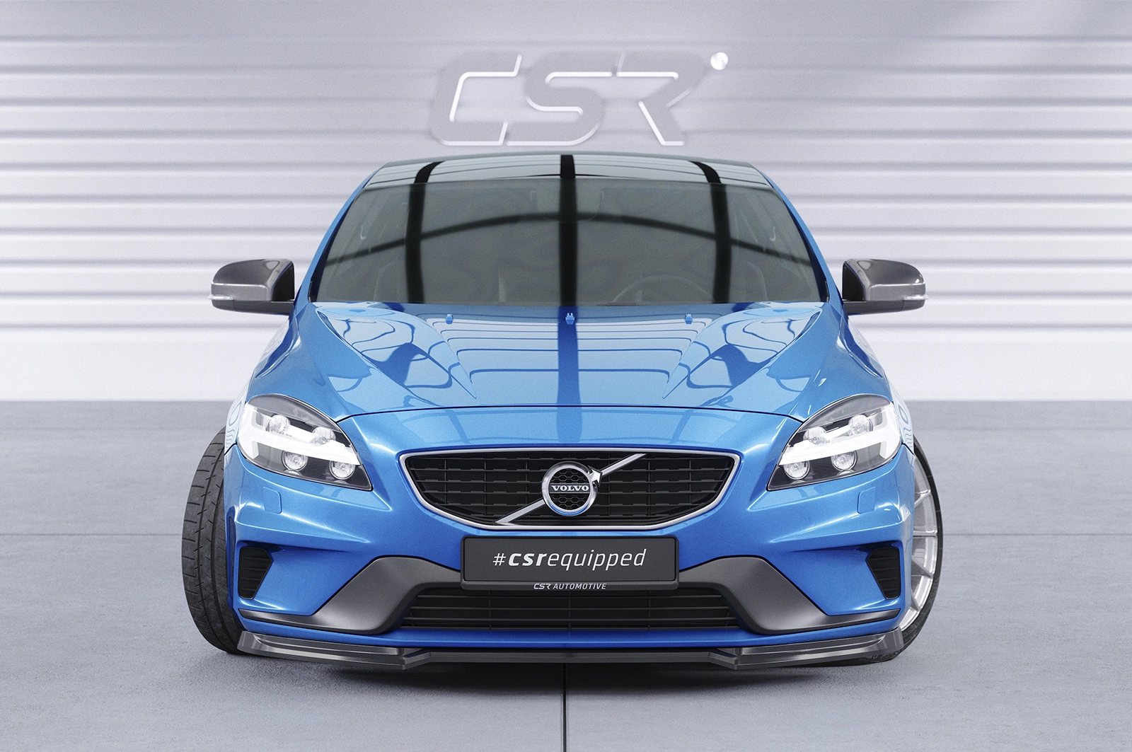 Voorspoiler Volvo V40 R-Design 2012-2019 Glans Zwart – CSR