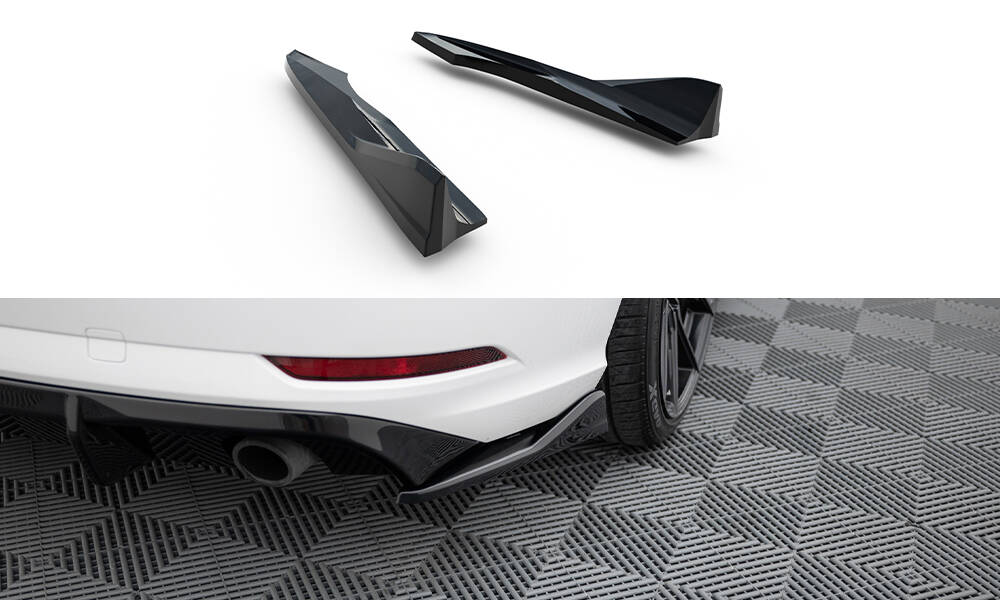 Achterzij Spoilers V.2 Audi A3 Sedan 8V Facelift Maxton Glanzend zwart