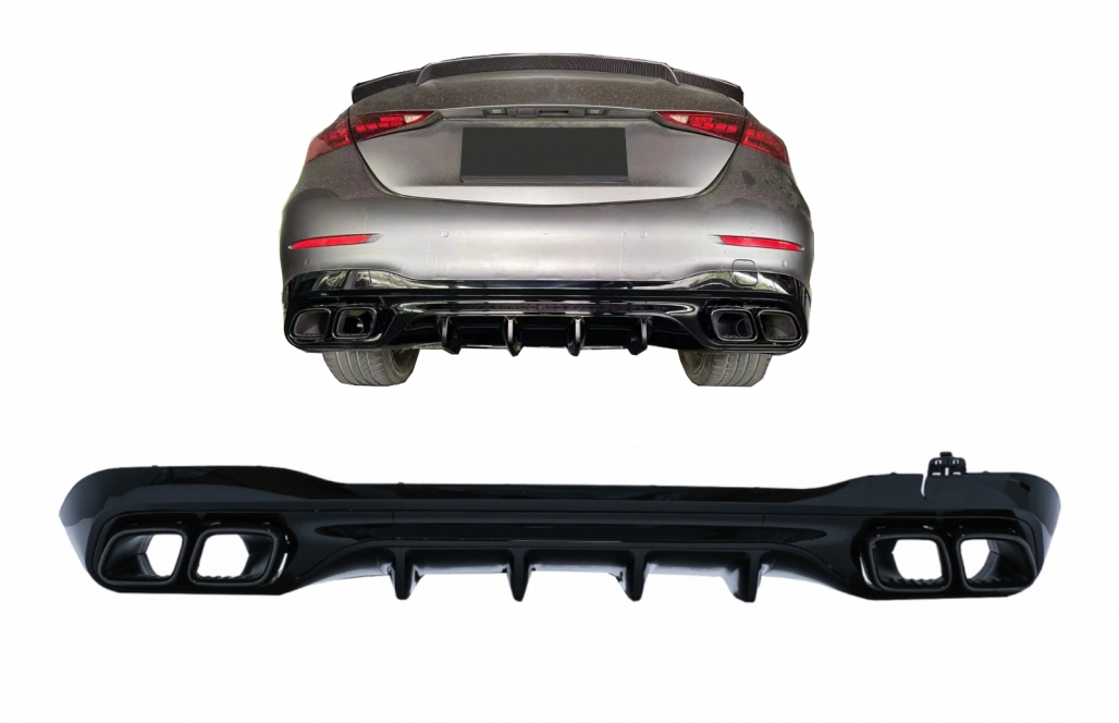 Diffuser Mercedes C Klasse W206 S206 63 AMG Look Zwart