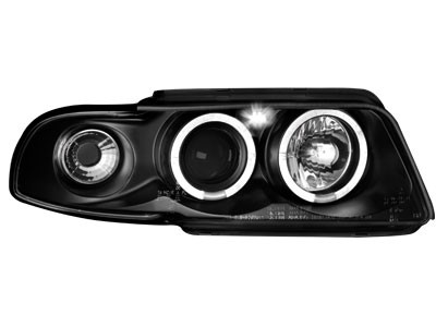 Faros Audi A4 95-99 Angel Eyes negro