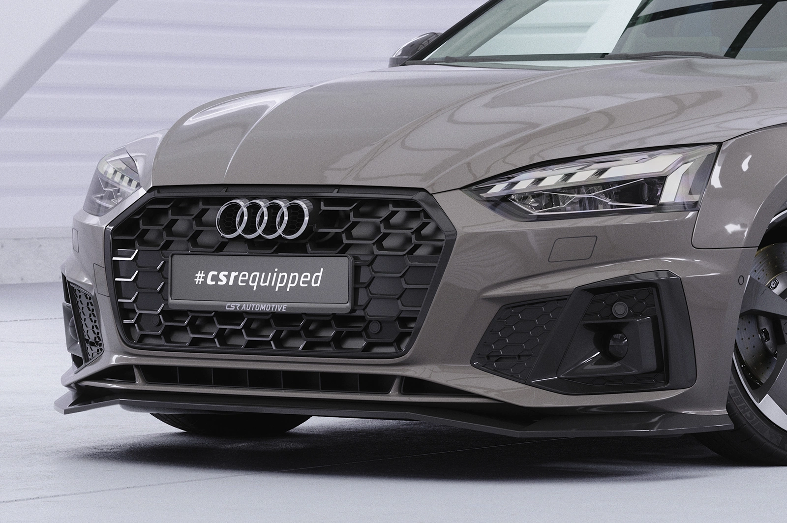 Voorspoiler Audi A5 F5 Sportback glans zwart