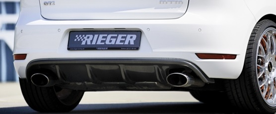 Diffuser Volkswagen Golf 6 GTI GTD Rieger Mat Zwart