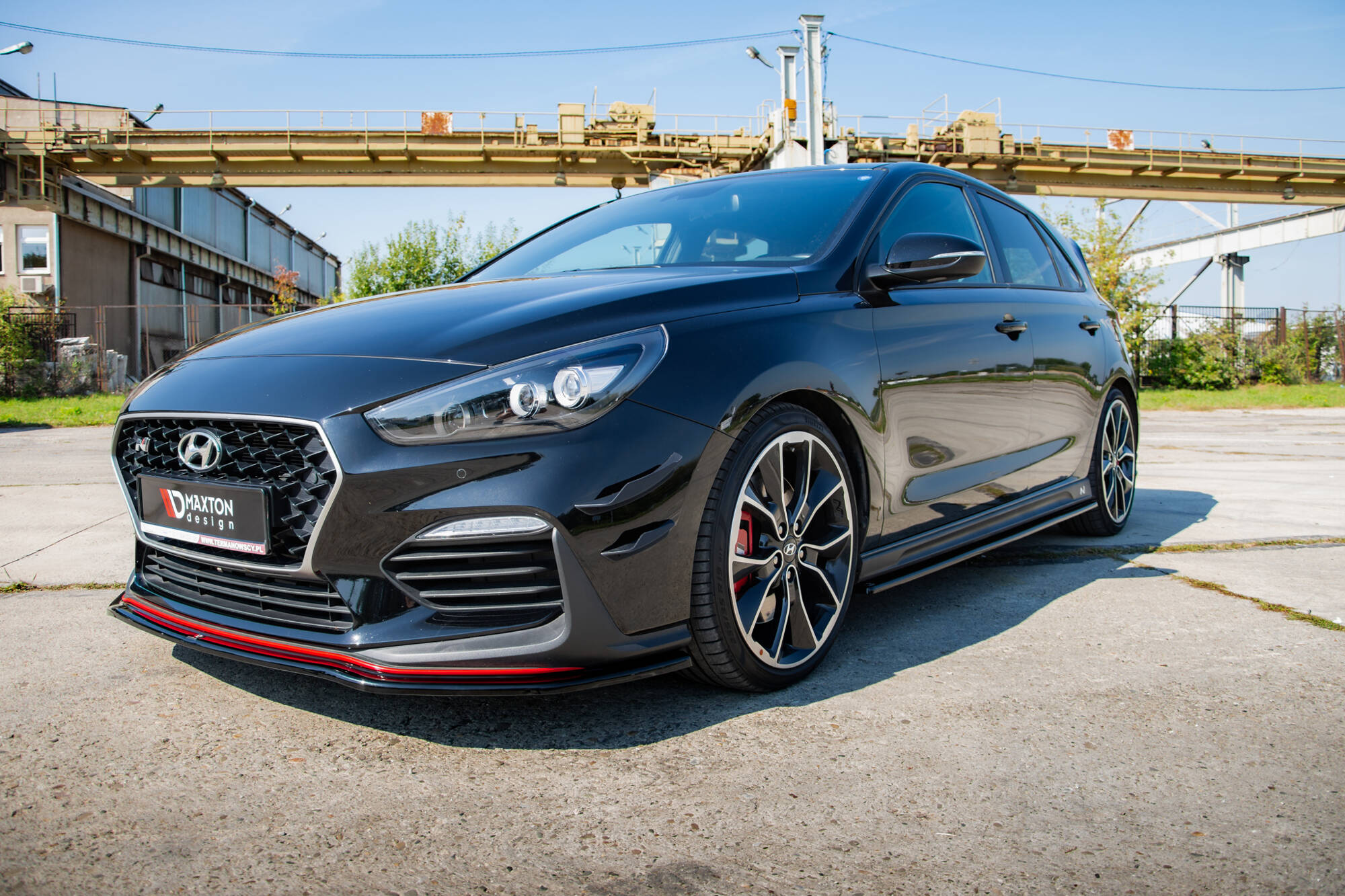 Voorbumper ( Canards ) Hyundai I30 N MK3 Maxton Glanzend zwart