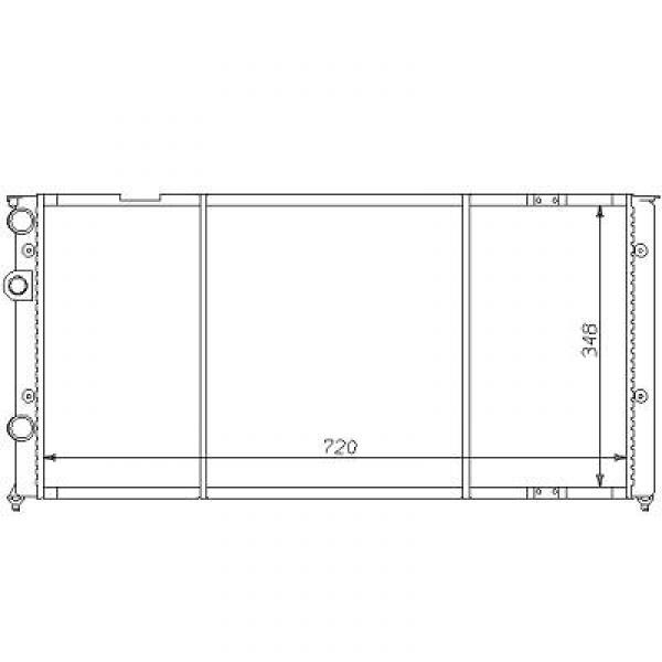 Radiator VW PASSAT 92-93 720x377 1.8/2.0I16V VR6/1.6/1.9TDI
