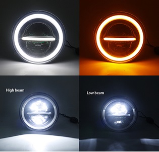 Faros VW Golf I / II / Kafer / Jeep Wrangler / Defender Full LED