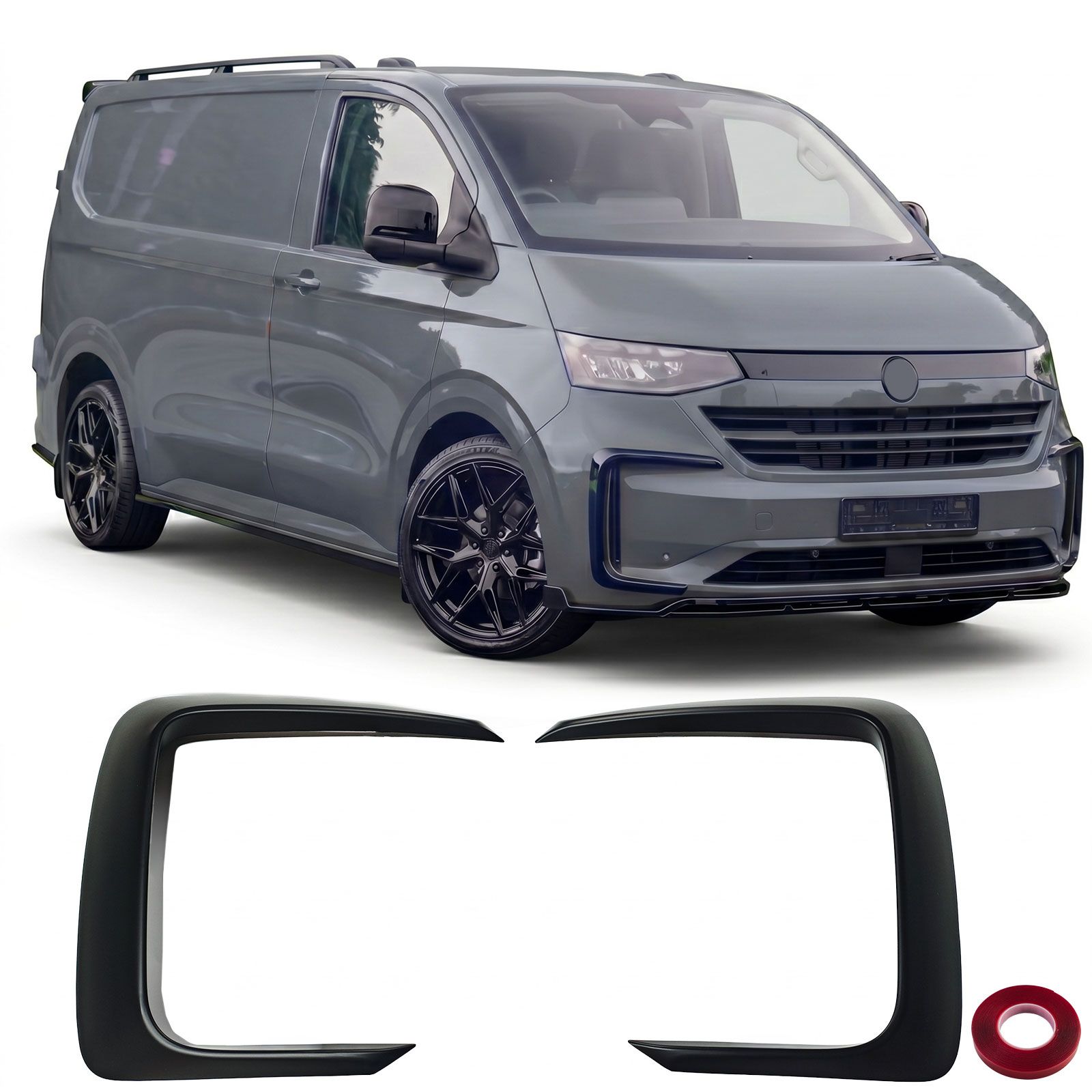 Canards Volkswagen Transporter T7 Glanzend zwart 2024-..