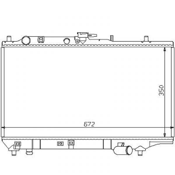 Radiator MAZDA 323 BGF 89-94 350x672 1.6/1.8/1.9