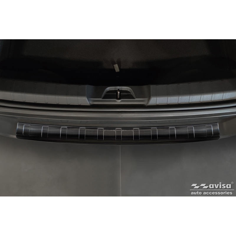 Zwart RVS Achterbumperprotector  Jeep Avenger + EV 2023- 'Ribs'