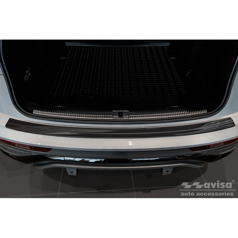 Zwart RVS Achterbumperprotector  Audi Q5 Sportback 2020- incl. S-Line