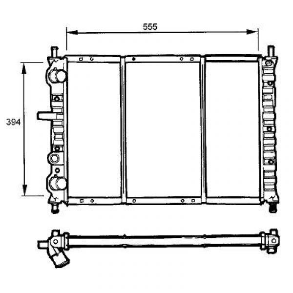 Radiator BRAVO/BRAVA/MAREA 95-99 555x394 1.9 TD