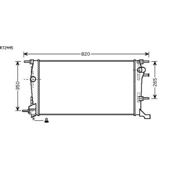 Radiator MEGANE III 08->> 650x390x34 1.6-16V 2.0 TDI AUTOMAAT +/