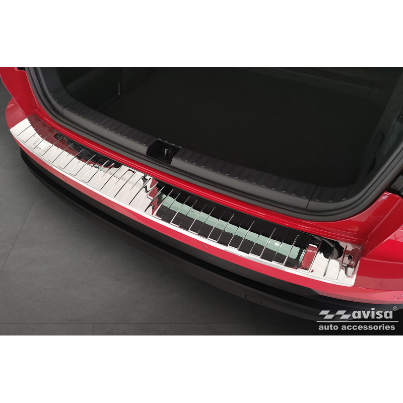 Chroom RVS Achterbumperprotector  Skoda Karoq Facelift incl. Sportline 2022- 'Ribs'