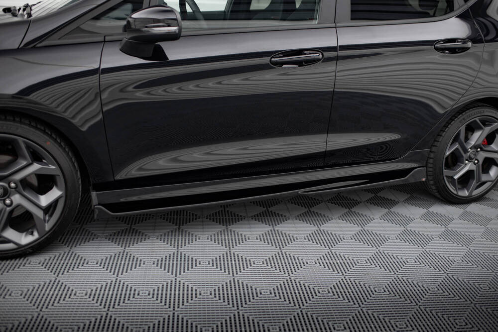Zijskirts V.7 Ford Fiesta ST / ST Line Mk8  Maxton Glans Zwart