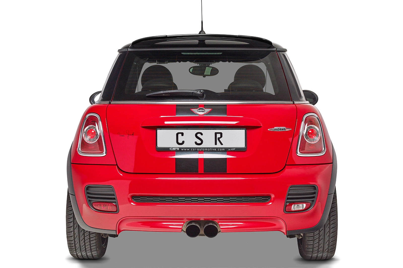 Achterspoiler Mini R56 John Cooper Works (09/2006‑11/2013) Glans Zwart – CSR Automotive / Maxton Design