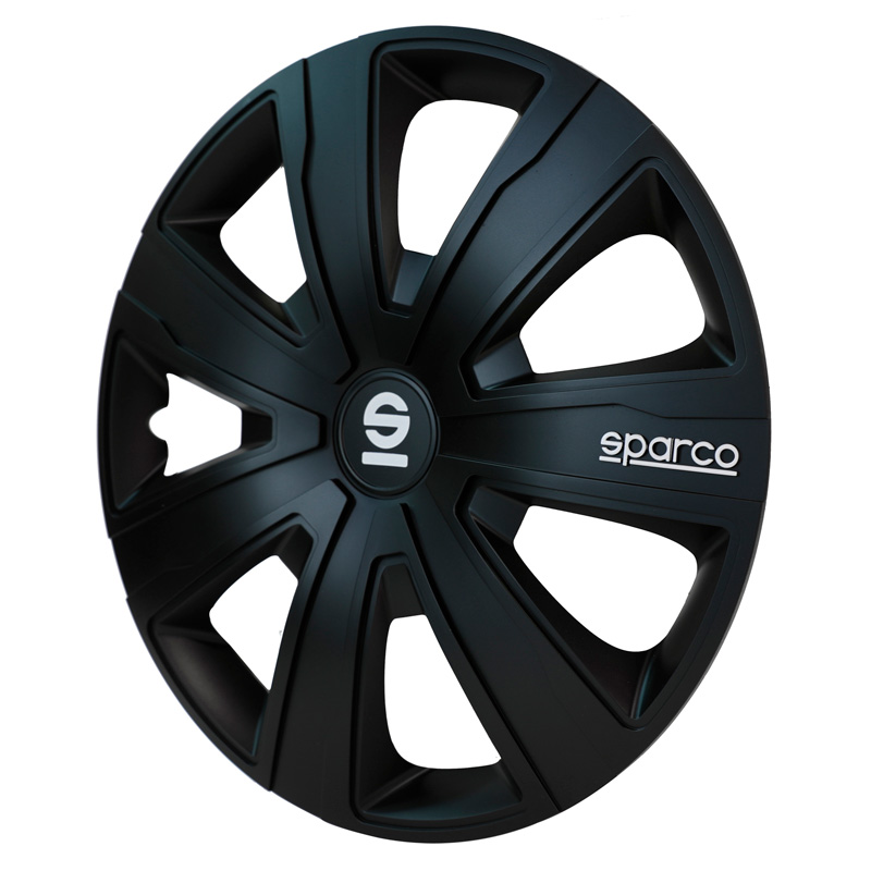 Sparco Wieldoppen Palermo - 16-inch - Zwart - Set van 4 stuks