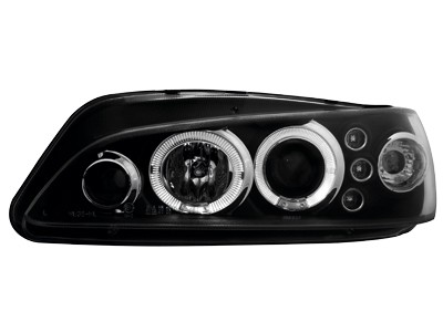 Faros Peugeot 306 97-00 Angel Eyes negro