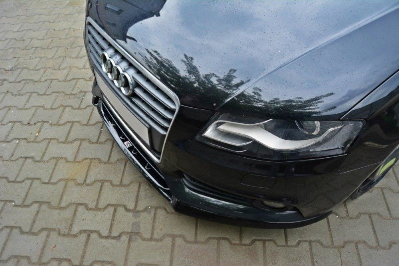 Voorspoiler Audi A4 B8 V.1 Glanzend Zwart