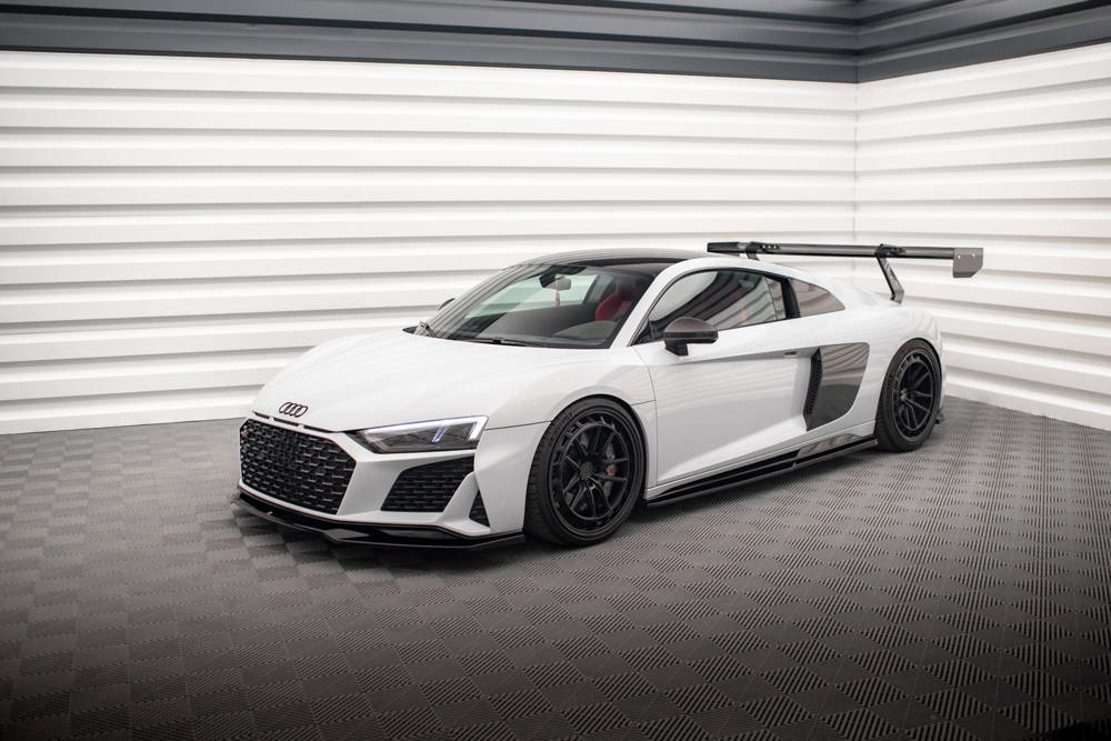 Zijskirts V.2 Audi R8 Facelift  2018 - 2021 Maxton Glans Zwart
