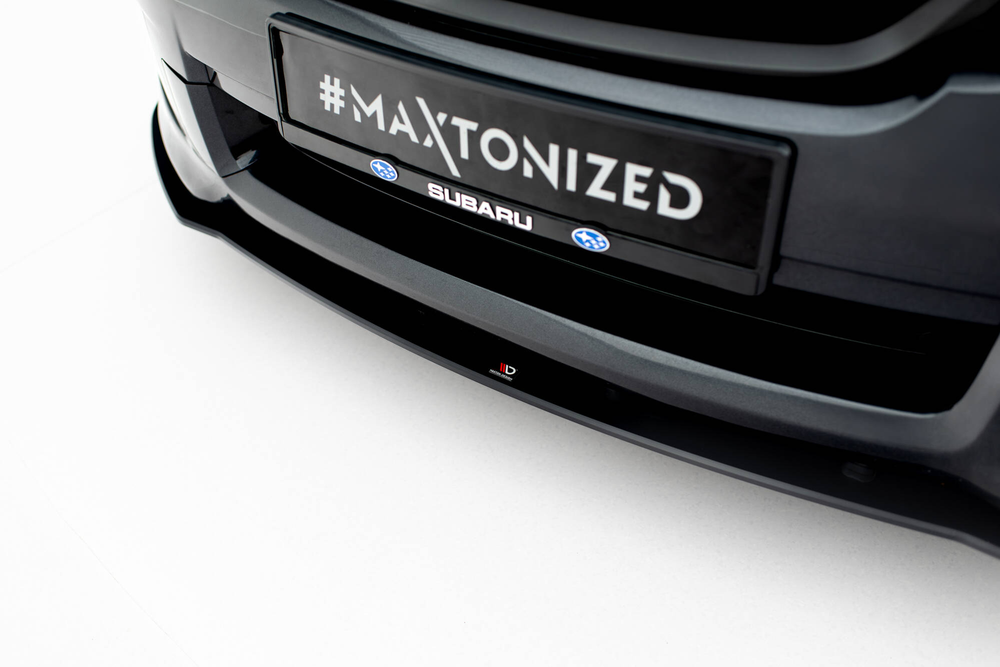 Street Pro Voorspoiler Subaru Impreza WRX STI MK3 Facelift Maxton Glanzend zwart