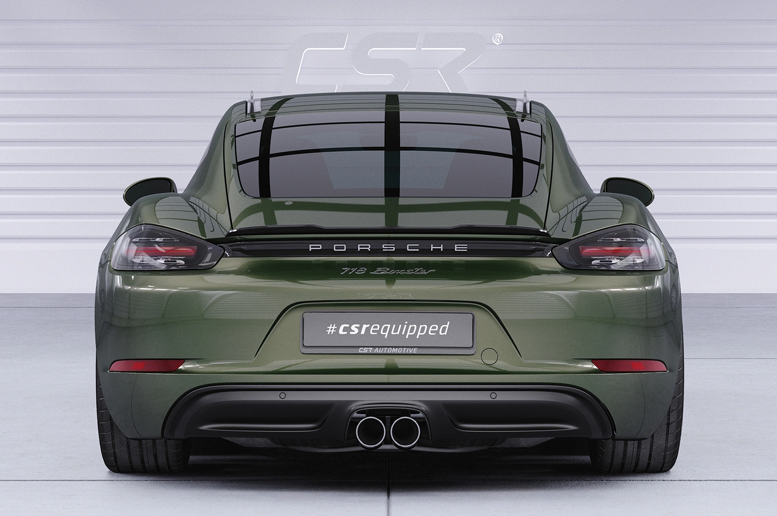 Achterspoiler Porsche 718 Cayman (Typ 982) (2016–heden) Glans Zwart – CSR Automotive