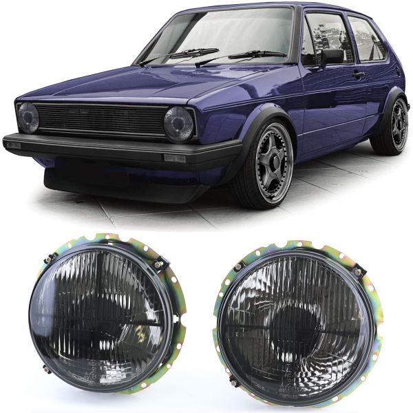 Specificaties van Koplamp black smoke met draadkruis passend voor VW Golf 1 + Cabrio 74-83 41280