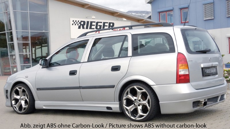 Zijskirts Opel Astra G 5-deurs Rieger met uitsnede