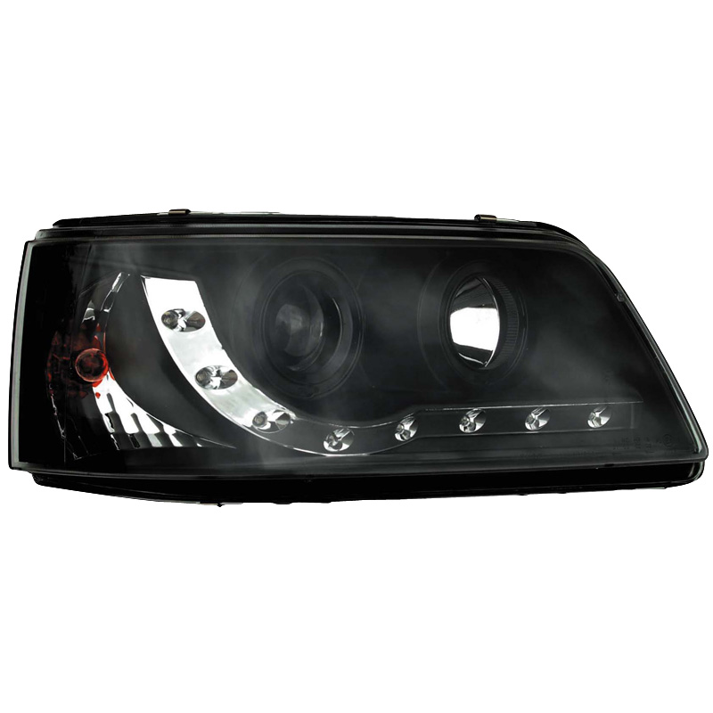 Set Koplampen in DRL-Look  Volkswagen T5 2003-2010 - Zwart