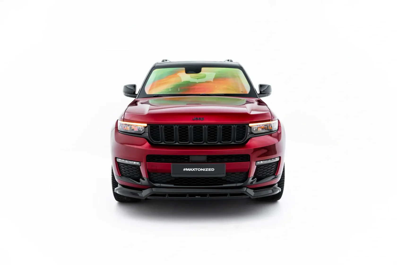 Voorspoiler Jeep Grand Cherokee L Mk5 Glanzend Zwart