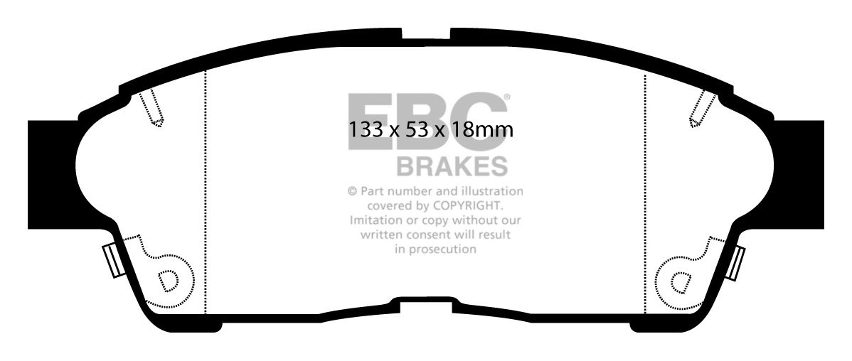 EBC Brakes TOYOTA Cresta 1.8 (SX80) 92-96 Remblokken voorzijde