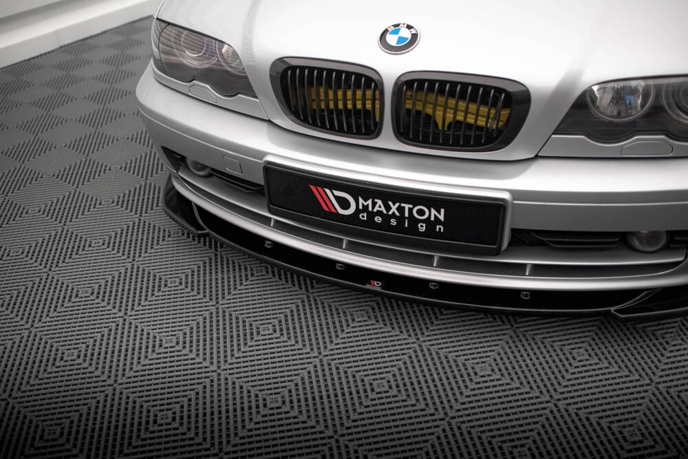 Voorspoiler V.1 BMW 3 Coupe E46 Maxton Glans Zwart