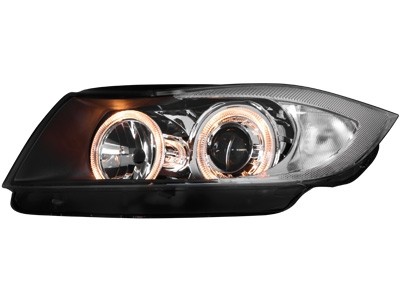Faros BMW 3 serie E90 Angel Eyes negro