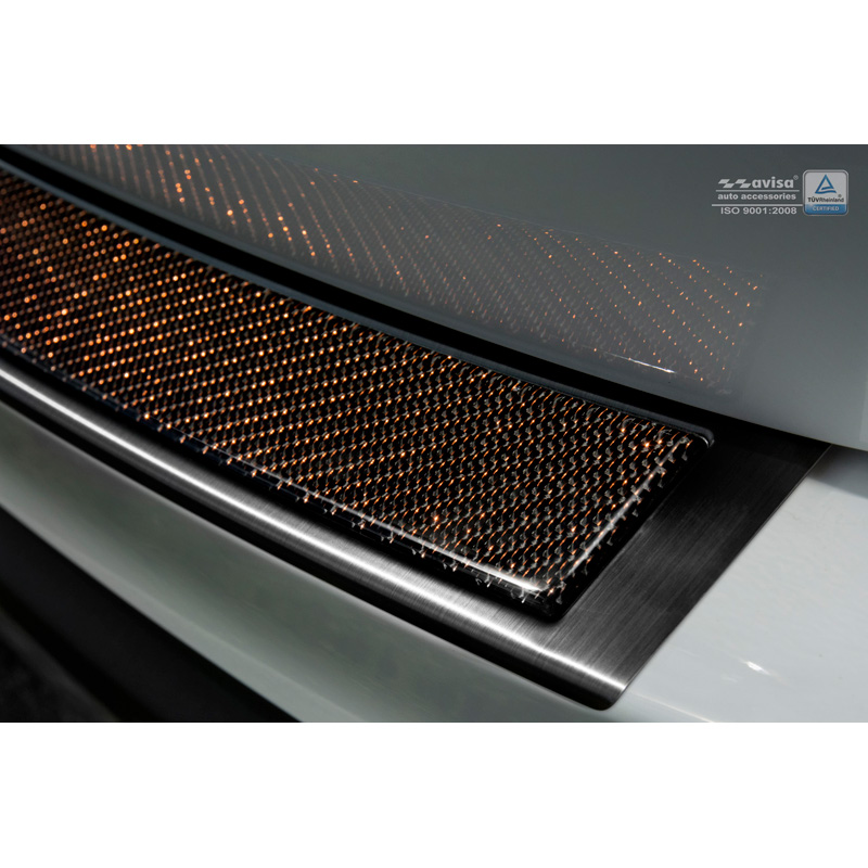 RVS Achterbumperprotector 'Deluxe'  Mercedes GLC 2015-2019 & FL 2019- Zwart/Rood-Zwart Carbon