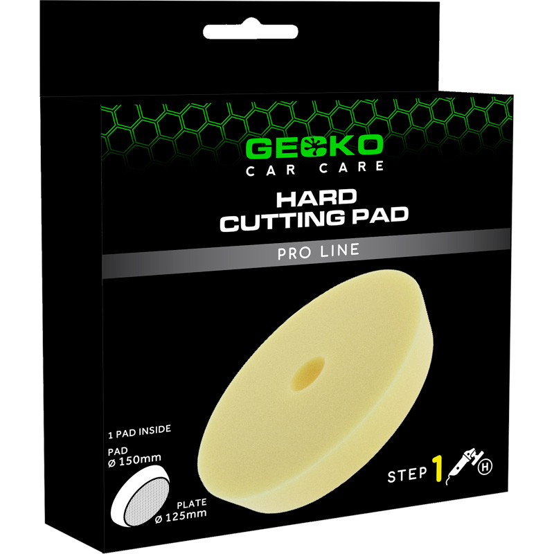 Gecko Polijstpad Hard Geel 150mm 1st (Voor Steunschijf 125mm)