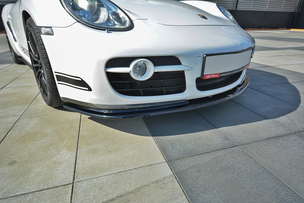Voorspoiler V.2 Porsche Caymans S 978C Maxton Glans Zwart