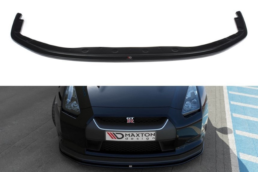 Voorspoiler Nissan GT-R Maxton Design glans zwart