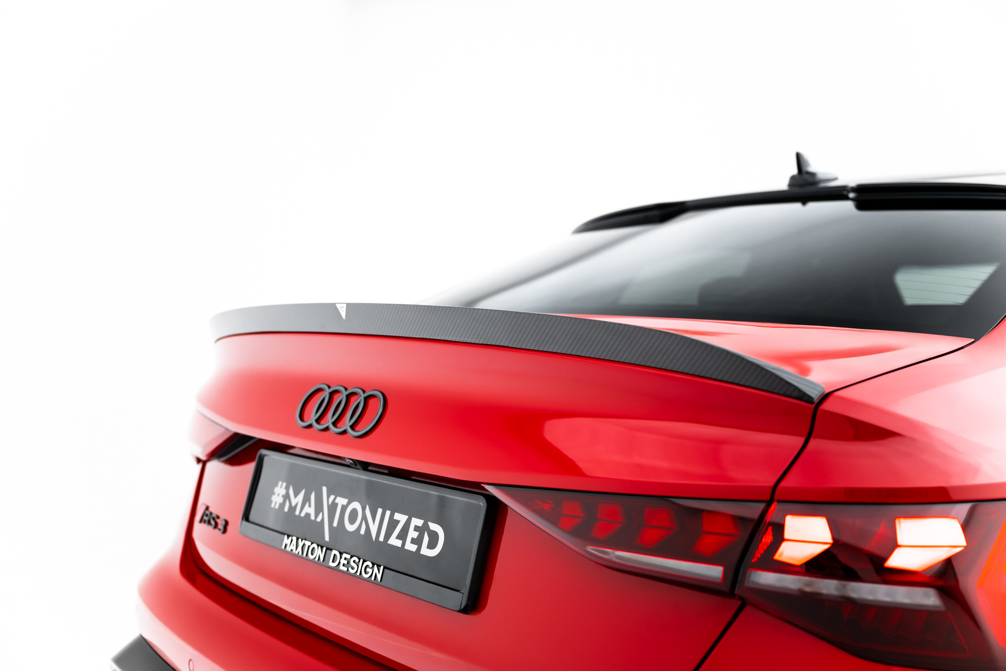 Prepreg Carbon Fiber Tailgate Spoiler V.2 Audi RS3 / S3 / A3 S-Line / A3 Sedan 8Y – Maxton Design